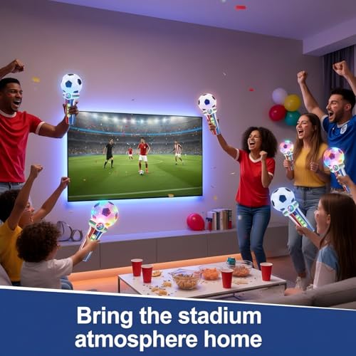 Handheld Soccer Fan Cheer Microphone Toy with LED Lights