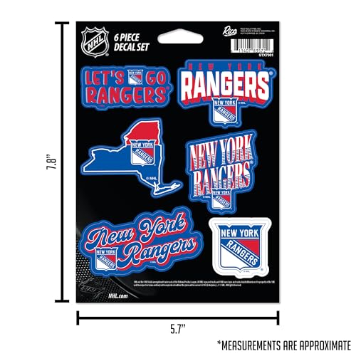 Edmonton Oilers NHL Hockey 6-Piece Decal Set - Vinyl Stickers