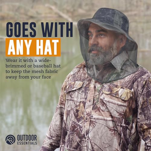Mosquito Head Net Mesh Face Cover for Hiking & Gardening - Gray
