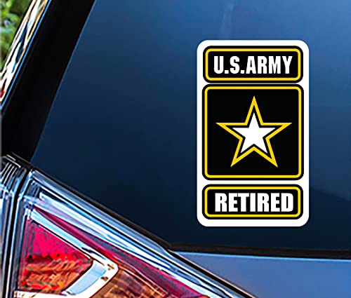 United States Army Retired Vinyl Decal Sticker - 5 Inch