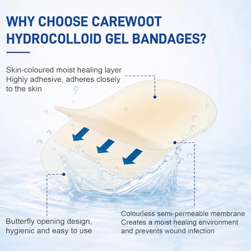 24 Pack Advanced Hydrocolloid Gel Bandages of Cushioning Coverage