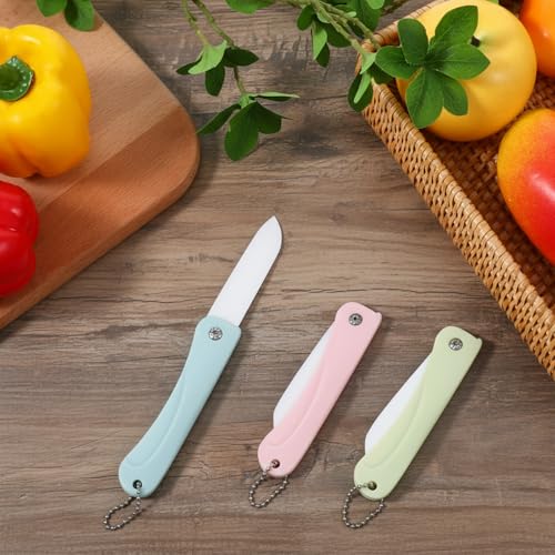 3-Piece Ceramic Folding Knife Set - Ultra Sharp & Portable
