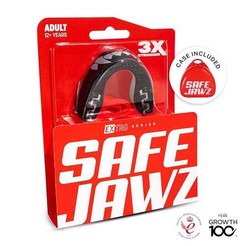 Youth Dual Layer Mouth Guard for Sports - Black Remoldable Shield