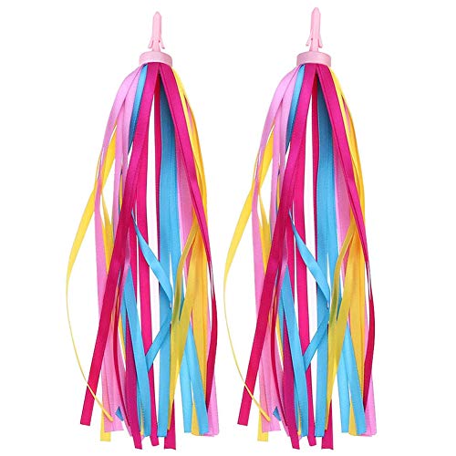 Rainbow Bicycle Handlebar Streamers - Colorful Bike Tassels for Kids