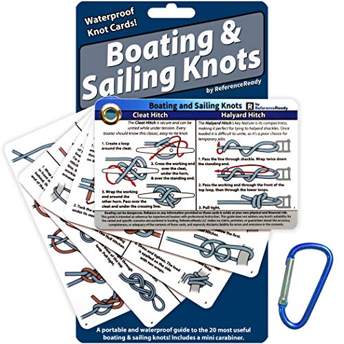 Waterproof Nautical Knot Cards - 20 Essential Boating Knots