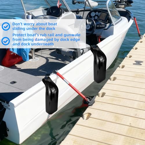 JYINCPED Black 5" x 16" Low Freeboard Boat Fenders, Docking Bumpers