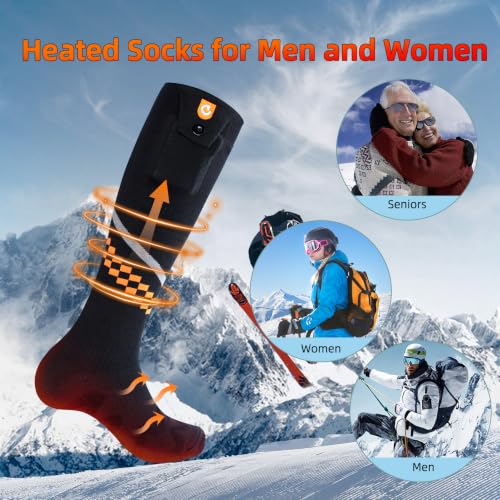 Heated Socks 6000mAh with App Control | Rechargeable Foot Warmer for Men Women