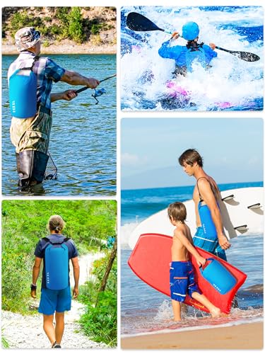 Waterproof Dry Bag Backpack with Emergency Whistle - 5L to 40L Sizes