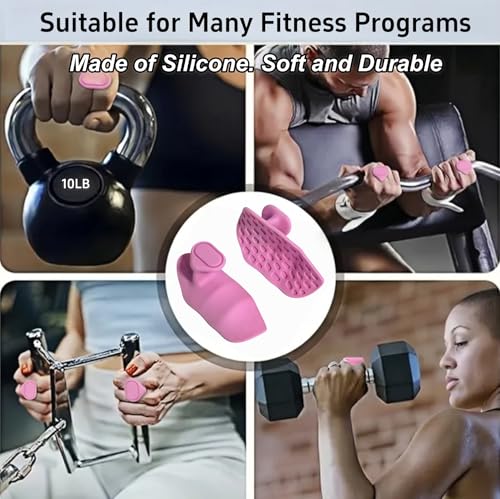 Anti-Slip Workout Grips - Ergonomic Gym Hand Pads, Pink