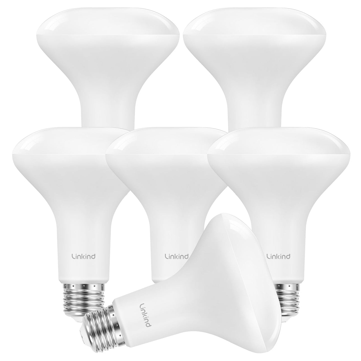 Linkind BR30 LED Flood Light Bulbs Indoor, 65W Equivalent Dimmable LED Recessed Bulbs, 10W 850 Lumens, 5000K Daylight E26 Base, Recessed Can Light Bulb for Bedroom Dining Room Bathroom, 6 Packs