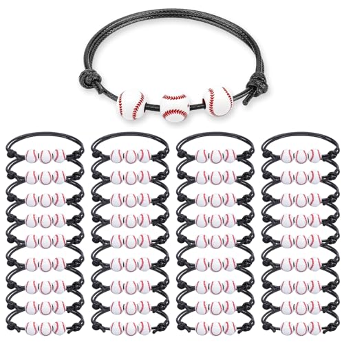 Baseball Party Favors - 36PCS Adjustable Charm Bracelets