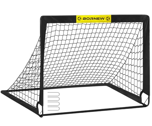 Portable Soccer Goal 4x3FT - Indoor & Outdoor Training Net - Black One Pack
