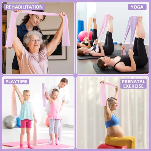 3-Level Resistance Bands Set for Exercise, Yoga, and Rehab