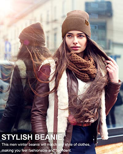 Beanie Hat for Men and Women - Slouchy Knit Winter Cap - Black