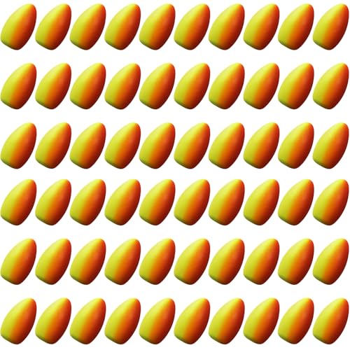 Fishing Floats - 60 Pieces Foam Snell Indicators - Red Yellow Medium