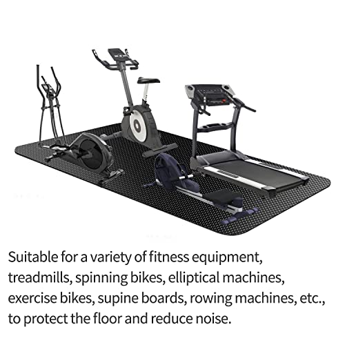 Exercise Equipment Mat - 47.3"L x 23.6"W x 0.2"T for Treadmills & Bikes