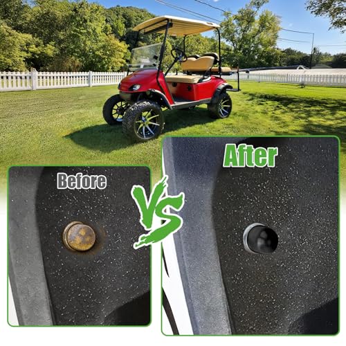 10L0L Black Universal Golf Cart Horn Switch Button 12V/15A Floor Mount with Dust Cover