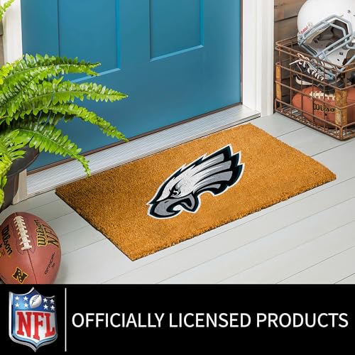 Philadelphia Eagles Coir Doormat - 28 x 16 Inches, Full Color Logo