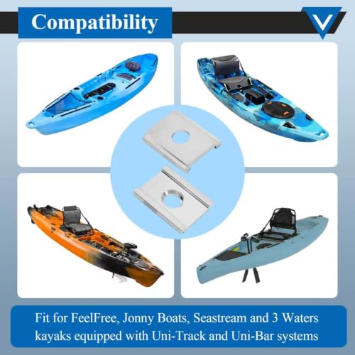Kayak Track Adapter Plate w/O-Ring for FeelFree Uni-Track&Uni-Bar