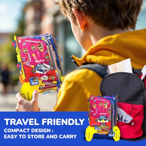 Mini Pinball Machine DIY STEM Toy - Handheld Arcade Game for Kids