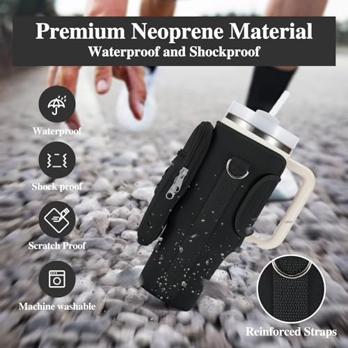 Neoprene Water Bottle Carrier Bag for Stanley Cup 40/30oz