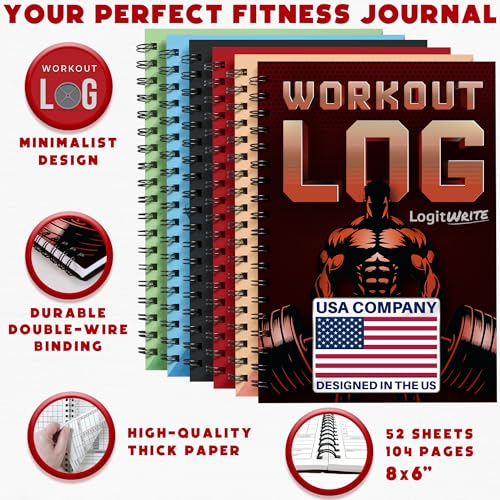 Fitness Planner Journal for Daily Workout Tracking - A5 Size
