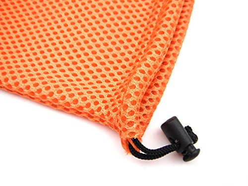 Nylon Mesh Drawstring Bag Pouches - 6pcs Mixed Colors, 9x14cm