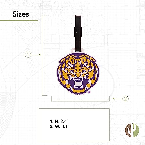 LSU Tigers PVC Luggage Tag - Design B | Officially Licensed