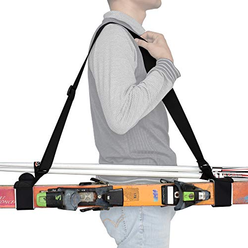 Adjustable Ski Shoulder Carrier Strap for Skis and Poles