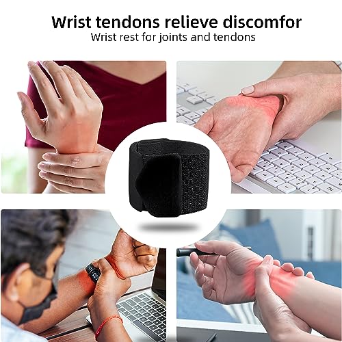 Wrist Brace for Carpal Tunnel - 2 Pcs Adjustable Compression Support - Black Regular