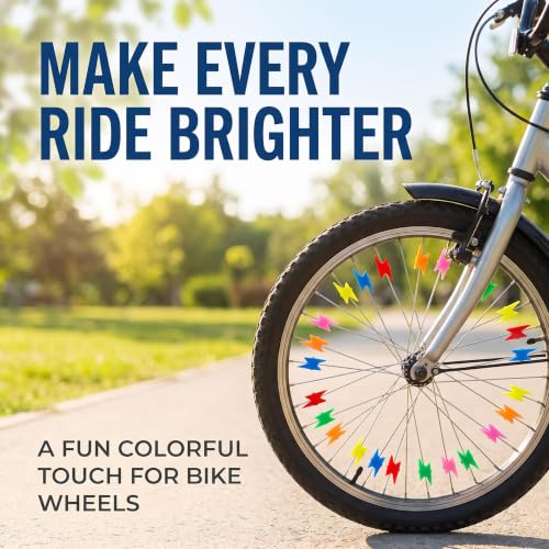 72 Pcs Colorful Bike Spoke Beads - Easy Installation & Universal Fit