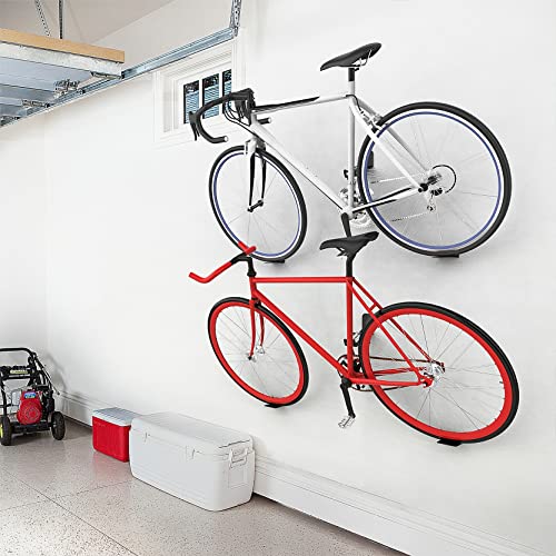 Heavy Duty Bike Pedal Hanger Wall Mount - 2 Pack, Black