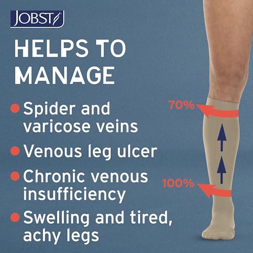JOBST for Men Compression Socks 15-20 mmHg Knee High Medical Stockings