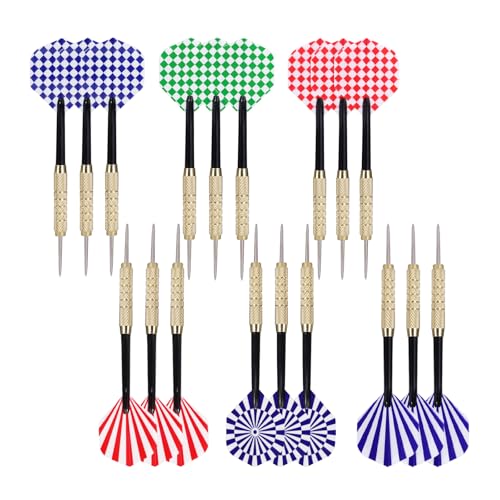 Professional Steel Tip Darts Set - 18 Pcs with Standard Flights