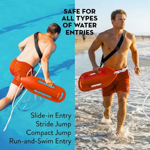 Lifeguard Float - Professional Rescue Can for Open Water - Orange Beacon
