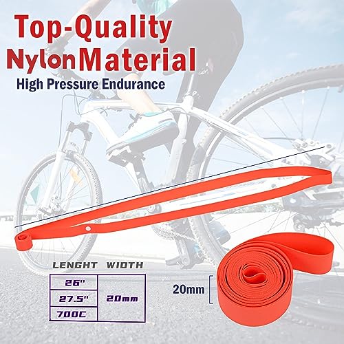 Bicycle Rim Liner Strips - 700C/29'' 4 Pack Nylon Tire Tape