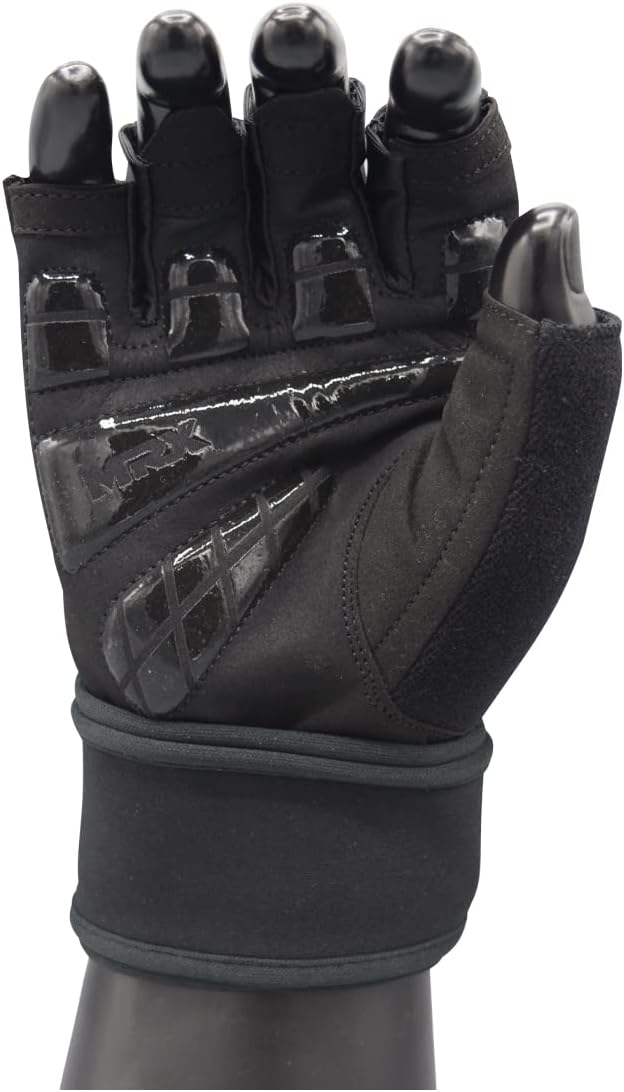 MRX Weightlifting Gloves - Men's Fingerless Workout Gloves with Wrist Support | Ideal for Powerlifting & Gym Use