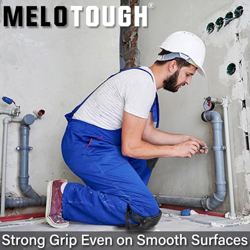 MELOTOUGH Work Knee Pads for Men Women Construction, Flooring, Roofing - Comfortable and Non Slip(Black)