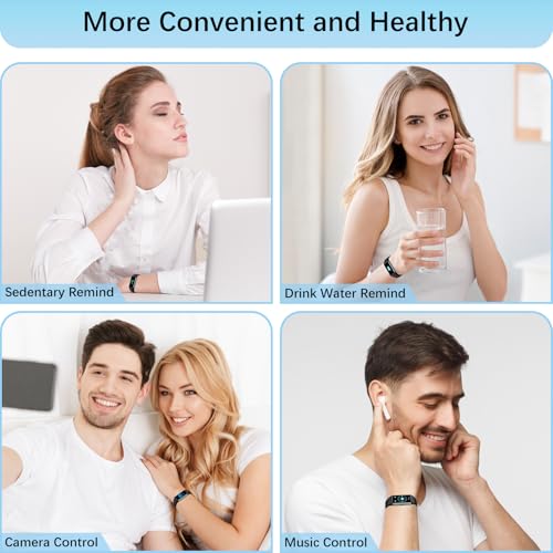 FKGZJF Black Waterproof Fitness Smart Watch with Heart Rate & Blood Oxygen Monitoring