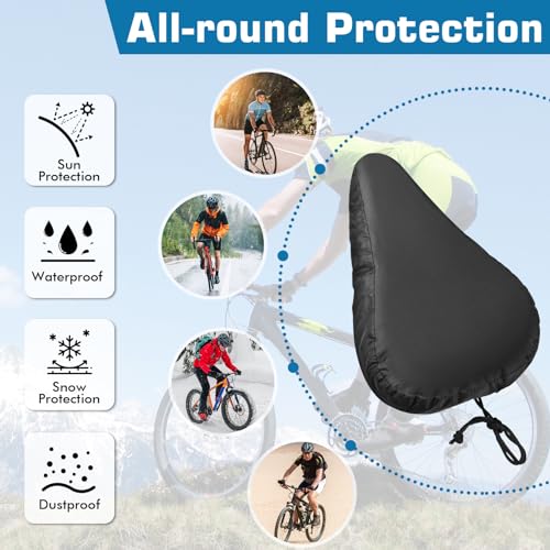 Waterproof Bike Seat Cover - 2 Pack, 7x11 Inch MTB Protector