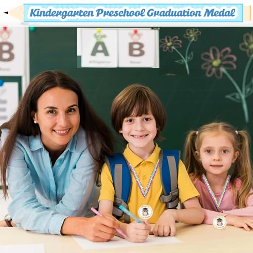 Kindergarten Graduation Medal 2026 with Rainbow Ribbon - 1 PCS