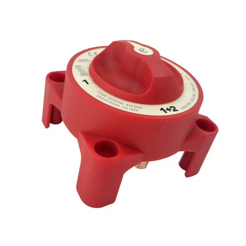 ISURE Marine Battery Switch - 4 Position Selector for Motorhomes | 32V 350A Red Terminal