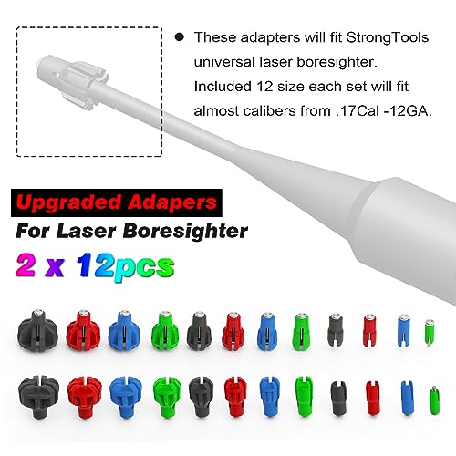 Universal Plastic Boresighter Adapters for .17 to 12GA Calibers - 2 Pack