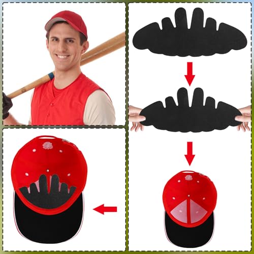 8-Piece Baseball Cap Insert Set - Flexible Hat Shaper & Sweat Liner