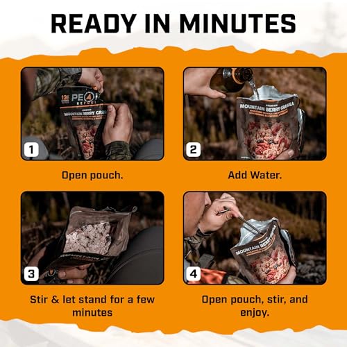 Peak Refuel Mountain Berry Granola with Rice Milk, Vegan Backpacking