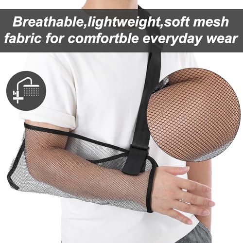 Adjustable Breathable Arm Sling for Shoulder Support - Shower Safe