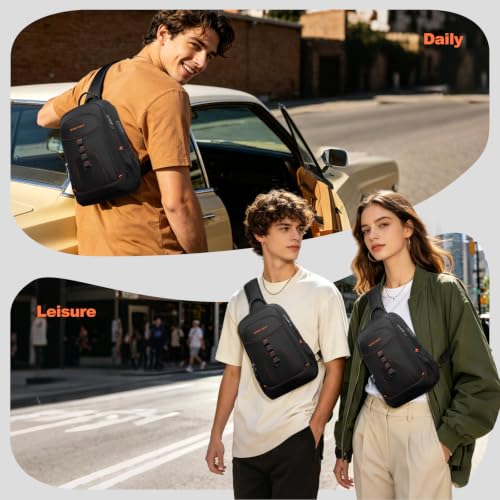 HEROIC KNIGHT Crossbody Sling Bag for Men & Women - Fits 11.3" iPad, Water-Resistant, Lightweight Daypack
