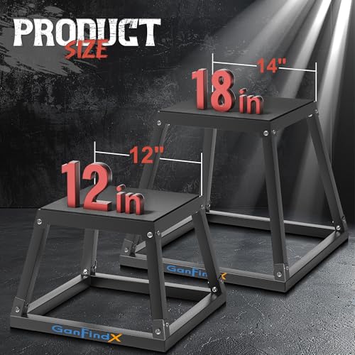 Heavy-Duty 18-Inch Plyometric Jump Box for Fitness Training - Black