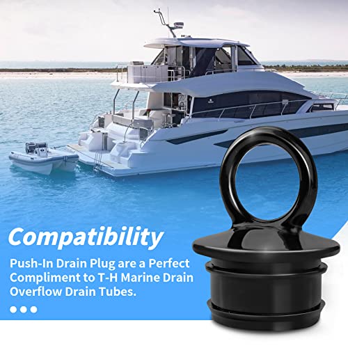 PVC Push-In Boat Drain Plug - 1-1/2” Thru-Hull, 2 Pack