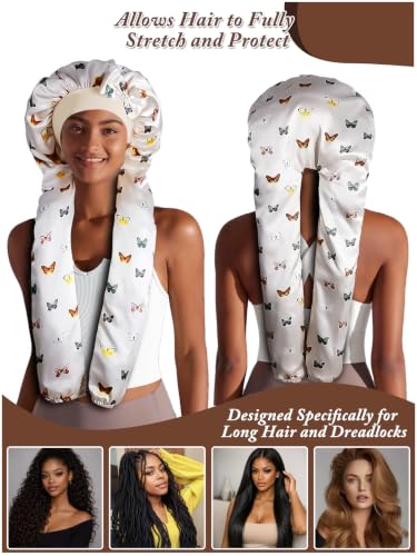 Satin Pantyhose Bonnet for Women - Long Hair Sleeping Cap
